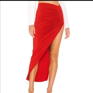 Asymmetric maxi skirt